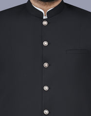 Black Plain Waist Coat WC2421C-36