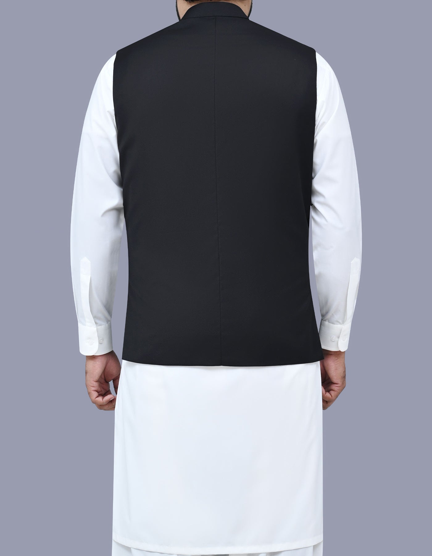 Black Plain Waist Coat WC2421S-40