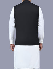 Black Plain Waist Coat WC2421S-40