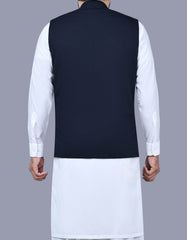 Navy Plain Waist Coat WC2422-1S-46