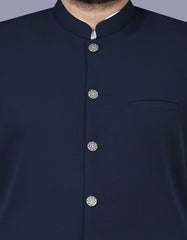 Navy Plain Waist Coat WC2422-1S-42
