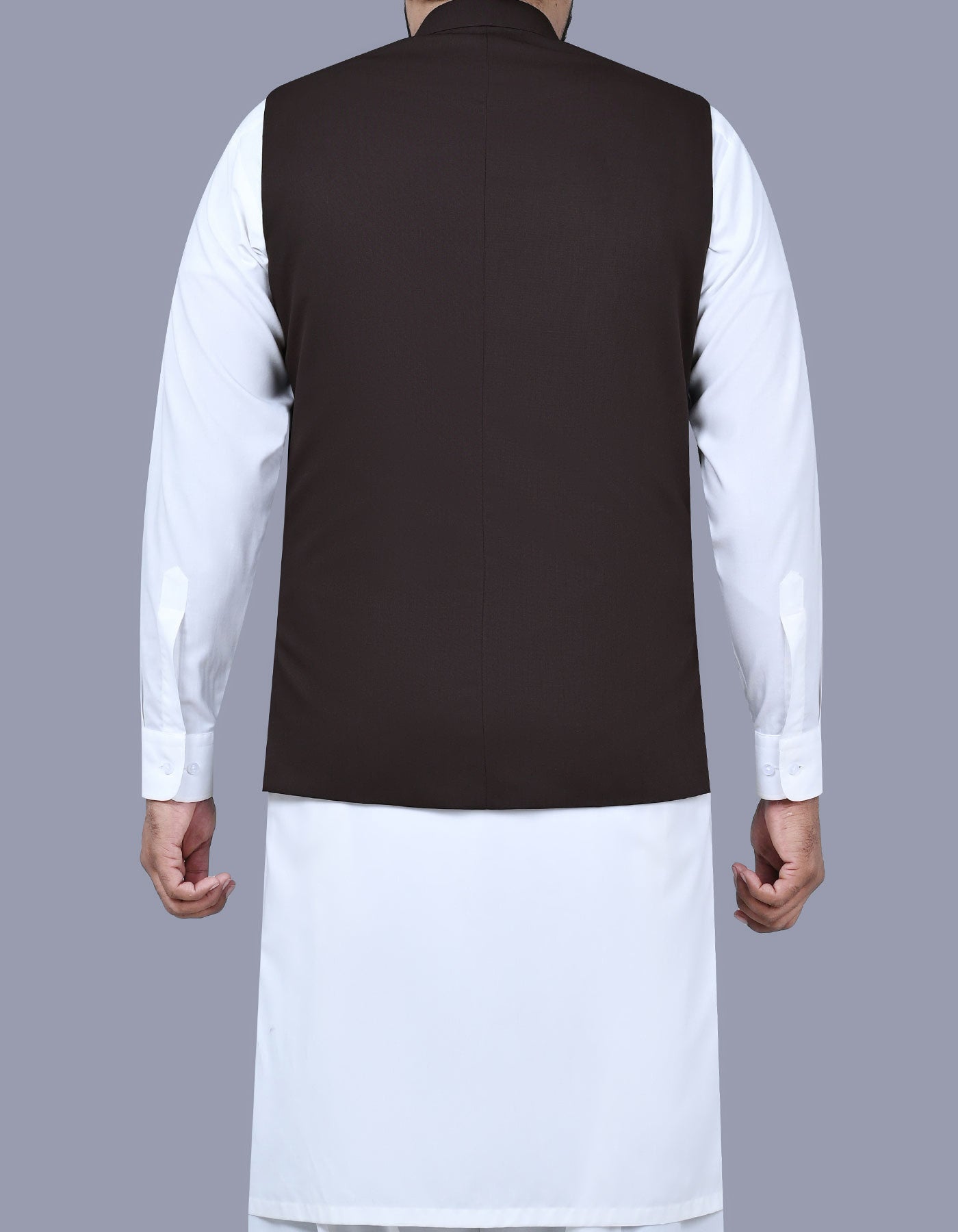 Chocolate Plain Waist Coat WC2422-2C-40