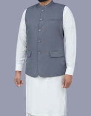 Grey Plain Waist Coat WC2422-3C-40