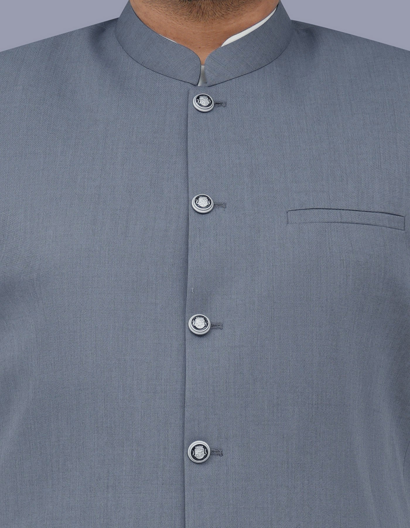 Grey Plain Waist Coat WC2422-3C-38