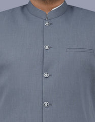 Grey Plain Waist Coat WC2422-3S-38