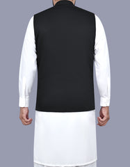 Black Plain Waist Coat WC2500-3C-40