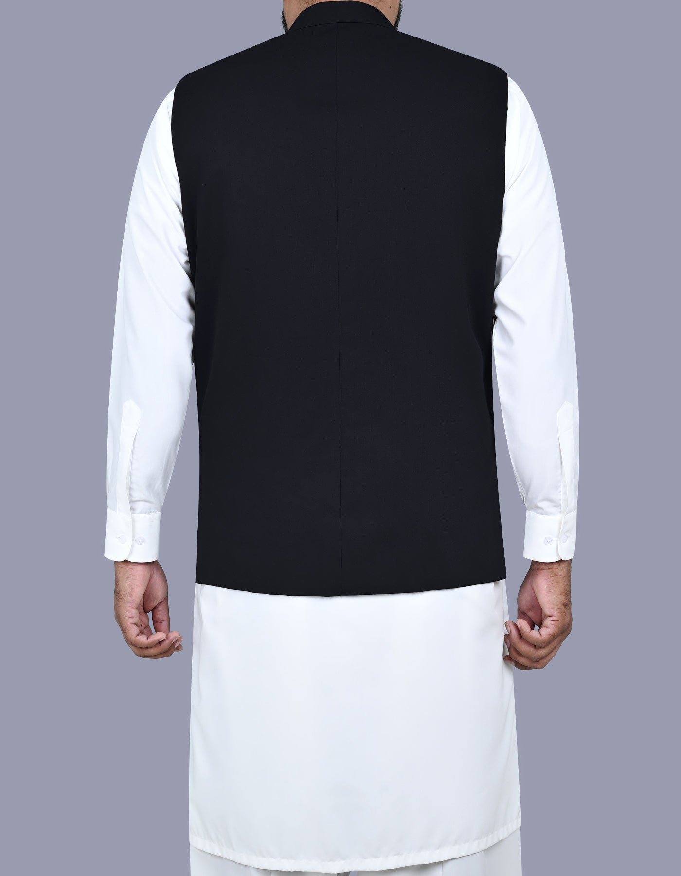 Black Plain Waist Coat WC2500-5S-40