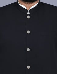 Black Plain Waist Coat WC2500-5S-36