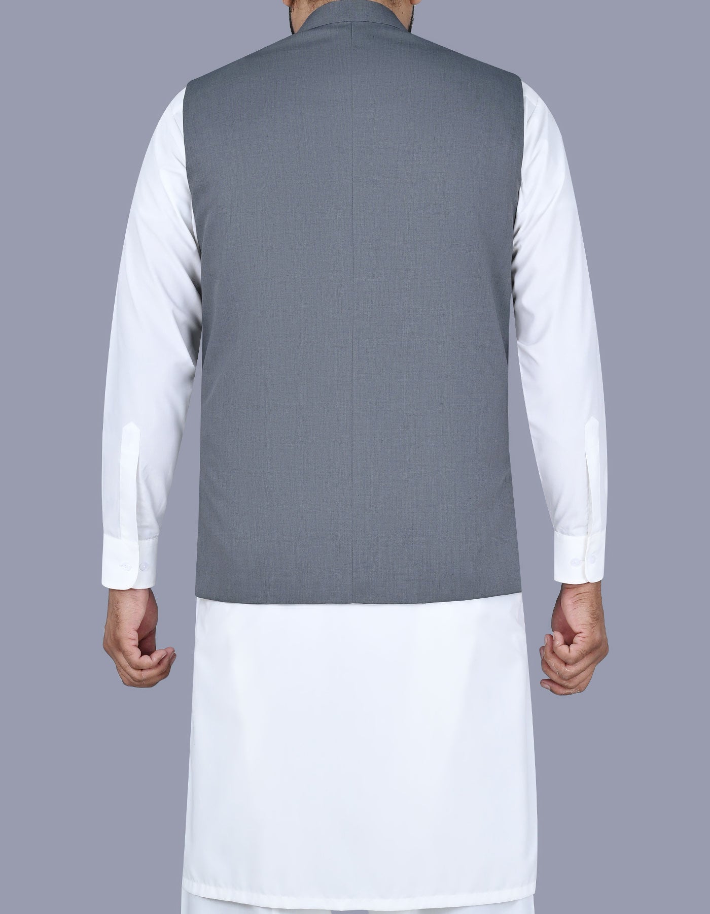 Grey Plain Waist Coat WC2503-2C-40
