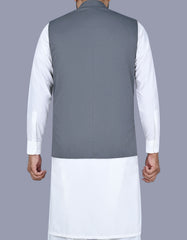 Grey Plain Waist Coat WC2503-2C-40