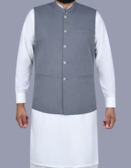 Grey Plain Waist Coat WC2503-2C-34