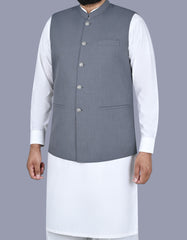 Grey Plain Waist Coat WC2503-2S-38