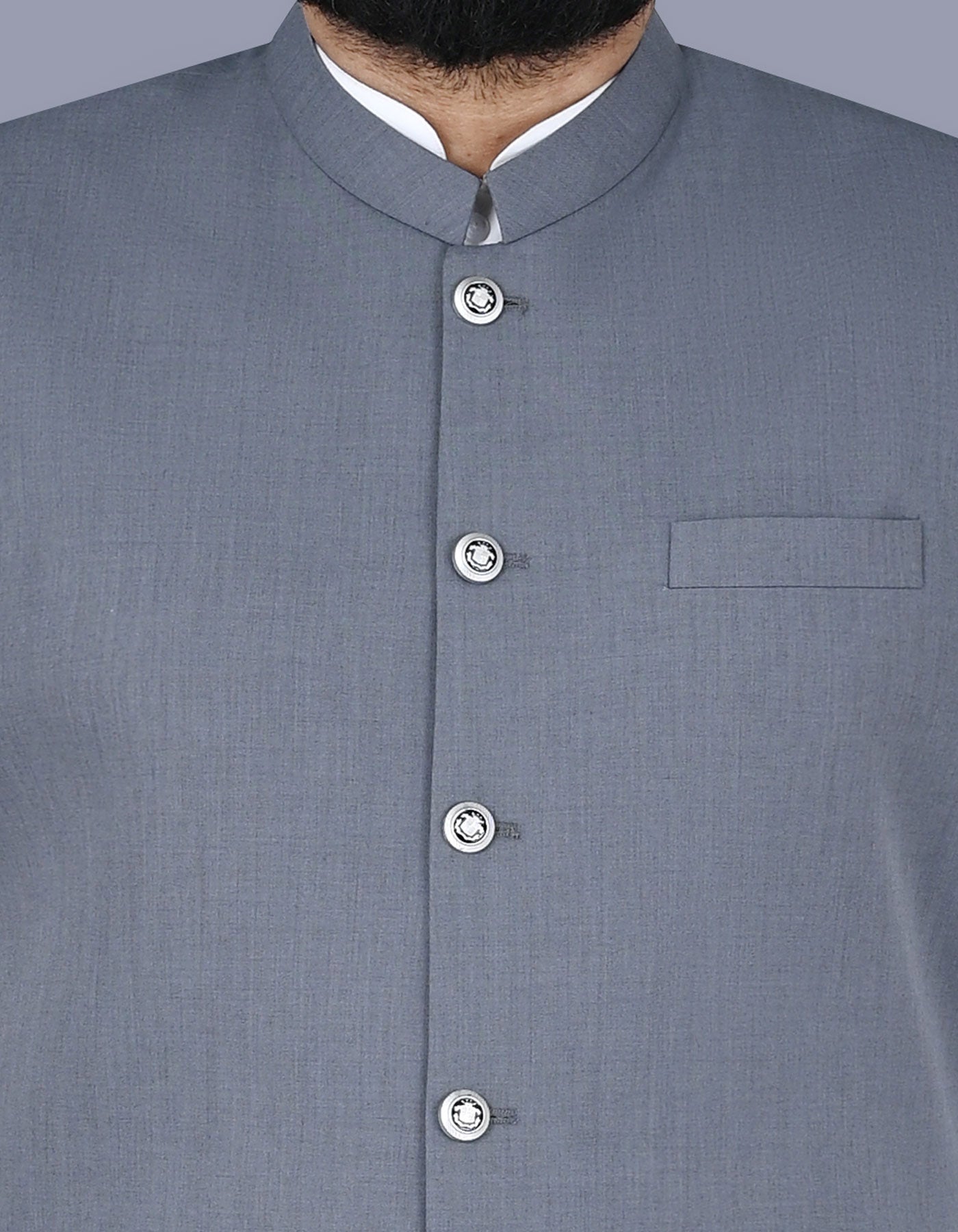 Grey Plain Waist Coat WC2503-2S-36