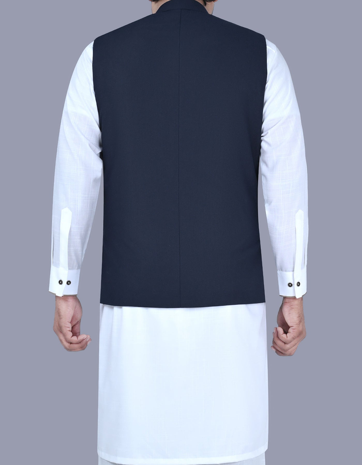 Navy Plain Waist Coat WC2505C-40