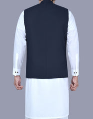 Navy Plain Waist Coat WC2505C-40