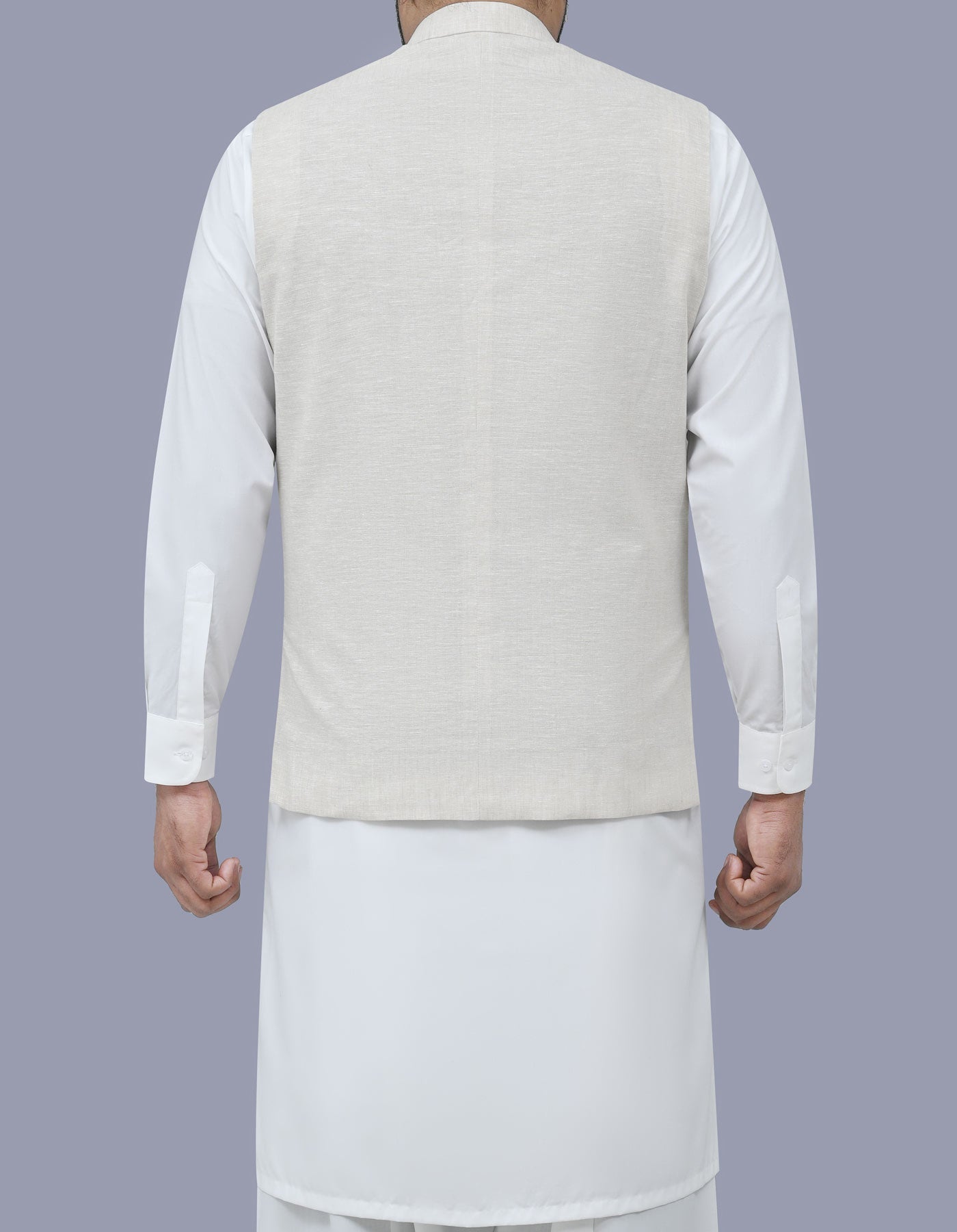 L Fawn Plain Waist Coat WC2512-1C-42