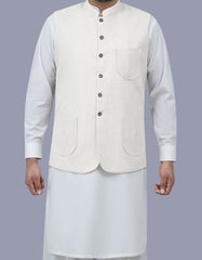 L Fawn Plain Waist Coat WC2512-1C-34
