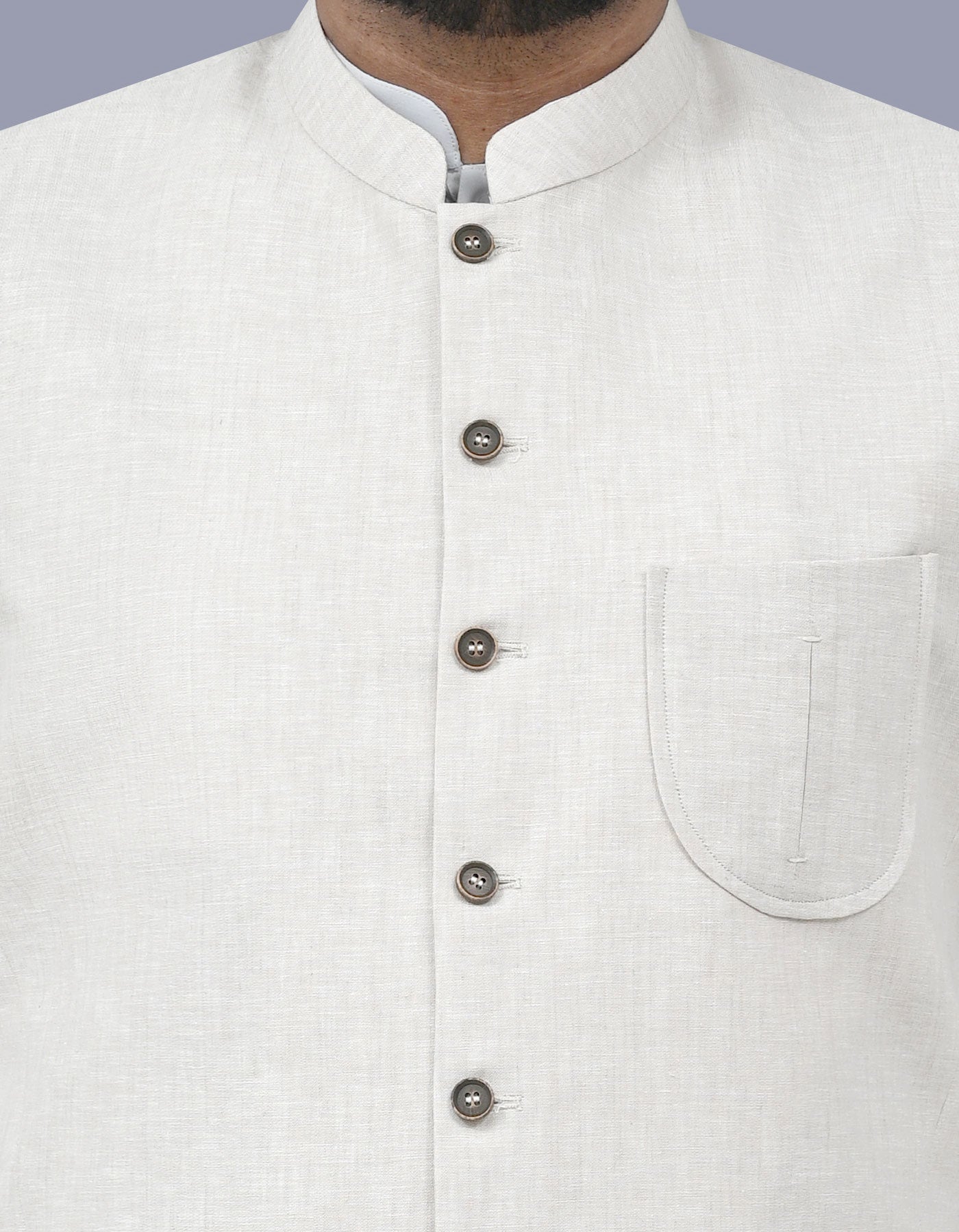 L Fawn Plain Waist Coat WC2512-1S-36