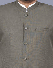 L Olive Texture Waist Coat WC2516-2C-36