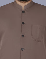 Brown Plain Waist Coat WC2517-3C-36