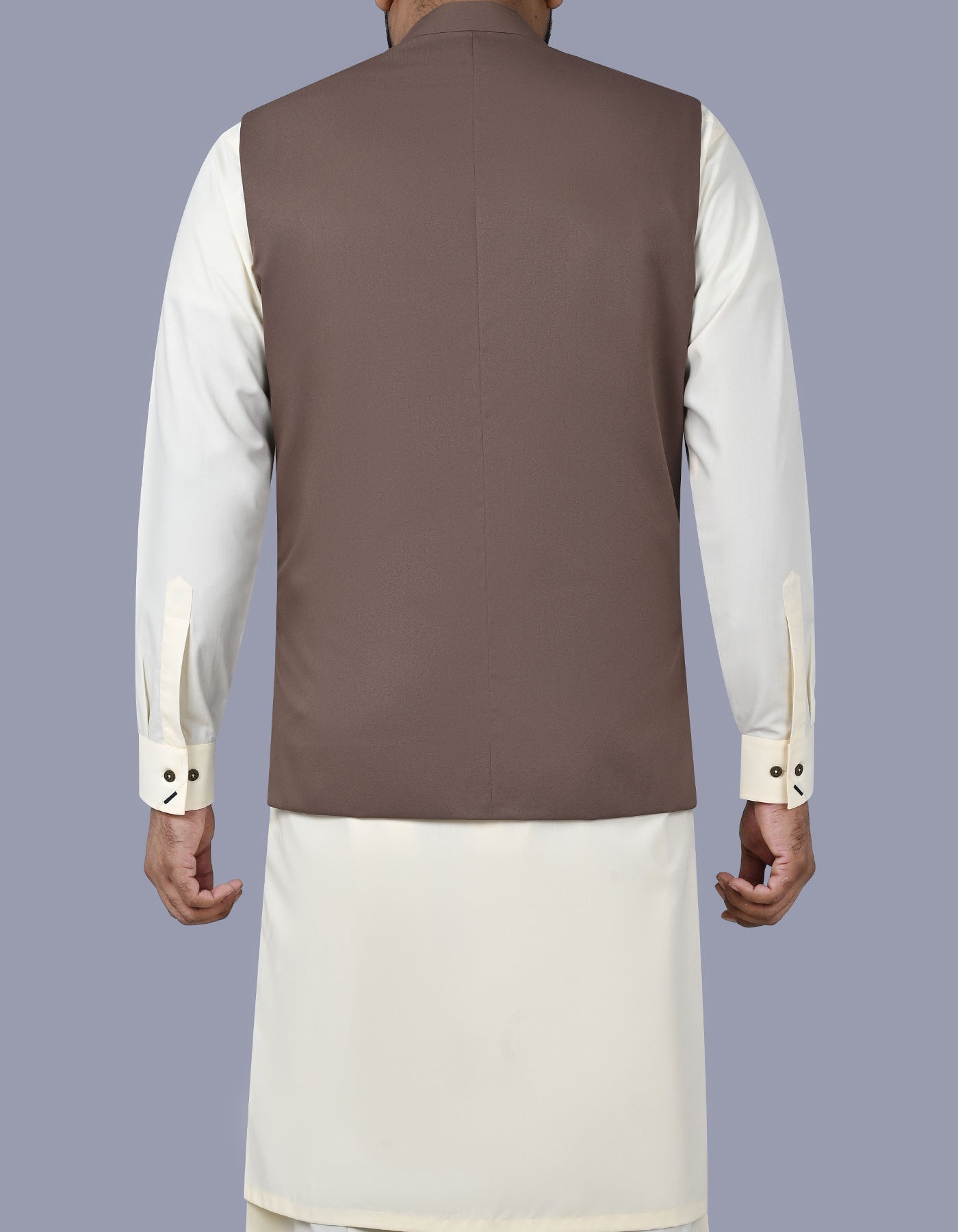 Brown Plain Waist Coat WC2517-3S-40