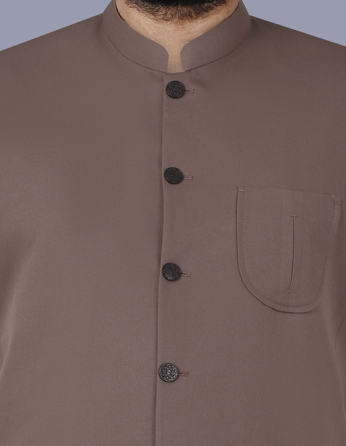 Brown Plain Waist Coat WC2517-3S-36