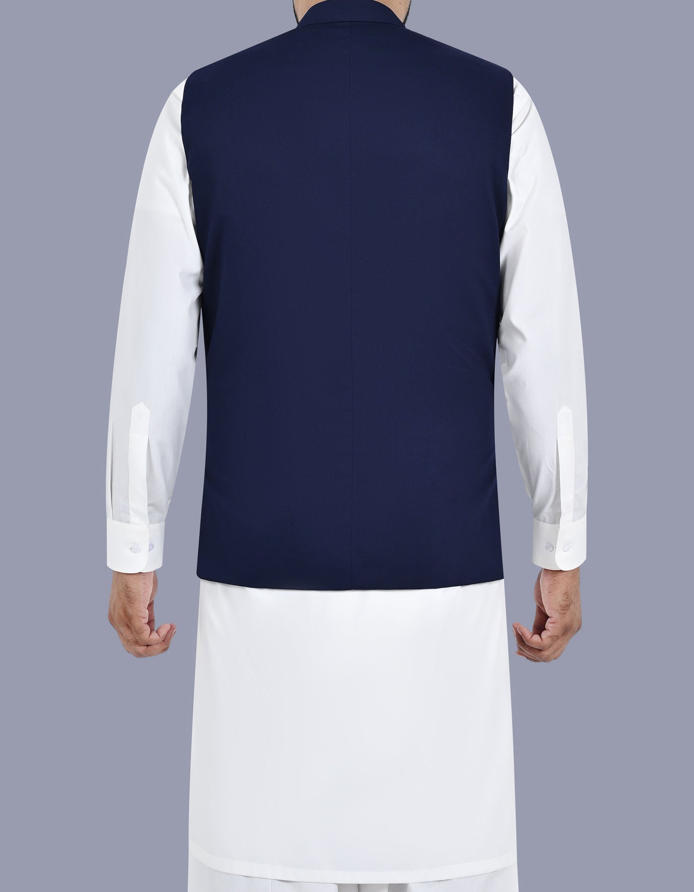 Navy Plain Waist Coat WC2521-4C-40