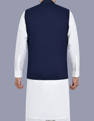 Navy Plain Waist Coat WC2521-4C-40