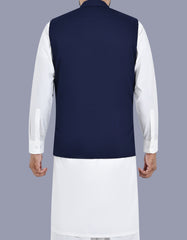 Navy Plain Waist Coat WC2521-4S-40