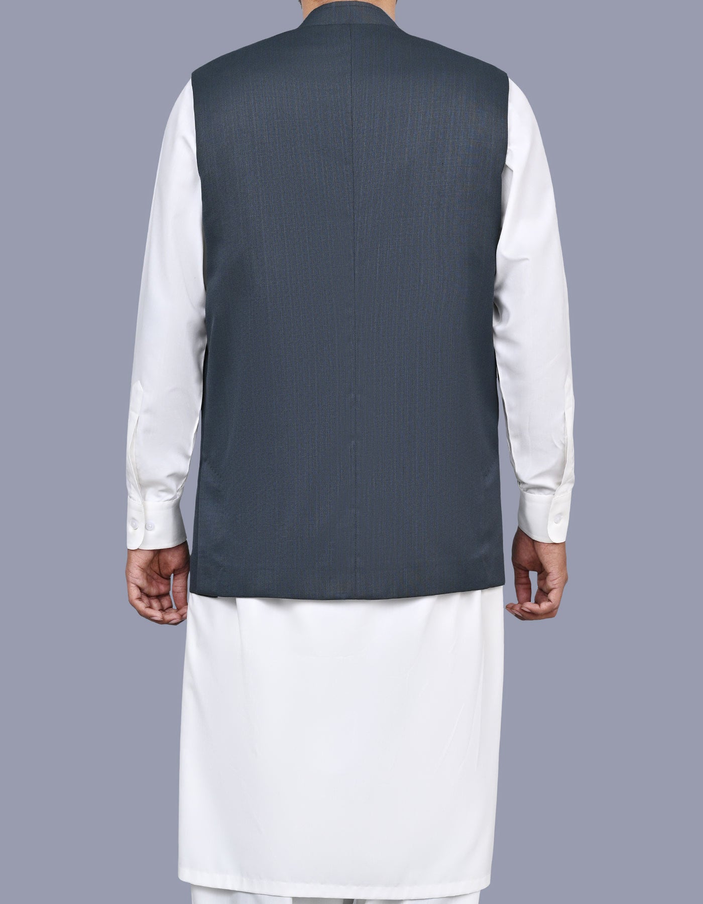 D Grey Texture Waist Coat WC2522-1C-40