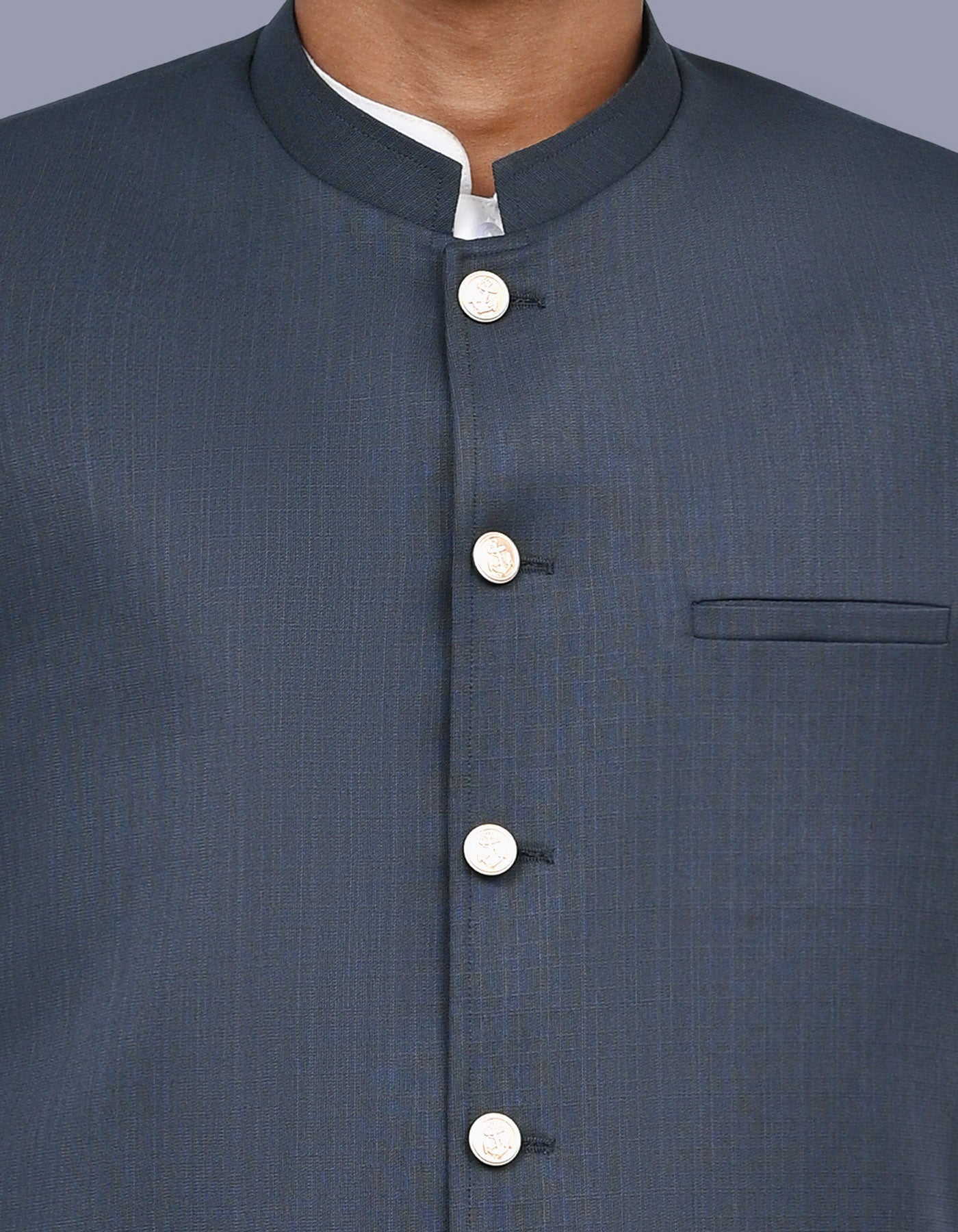 D Grey Texture Waist Coat WC2522-1C-36