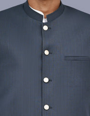 D Grey Texture Waist Coat WC2522-1C-36