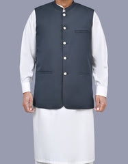 D Grey Texture Waist Coat WC2522-1C-34