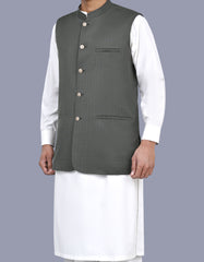 Olive Texture Waist Coat WC2522-2S-38