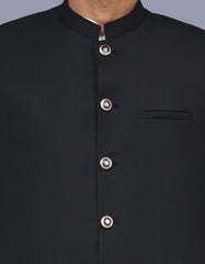 Black Texture Waist Coat WC2522-6C-36