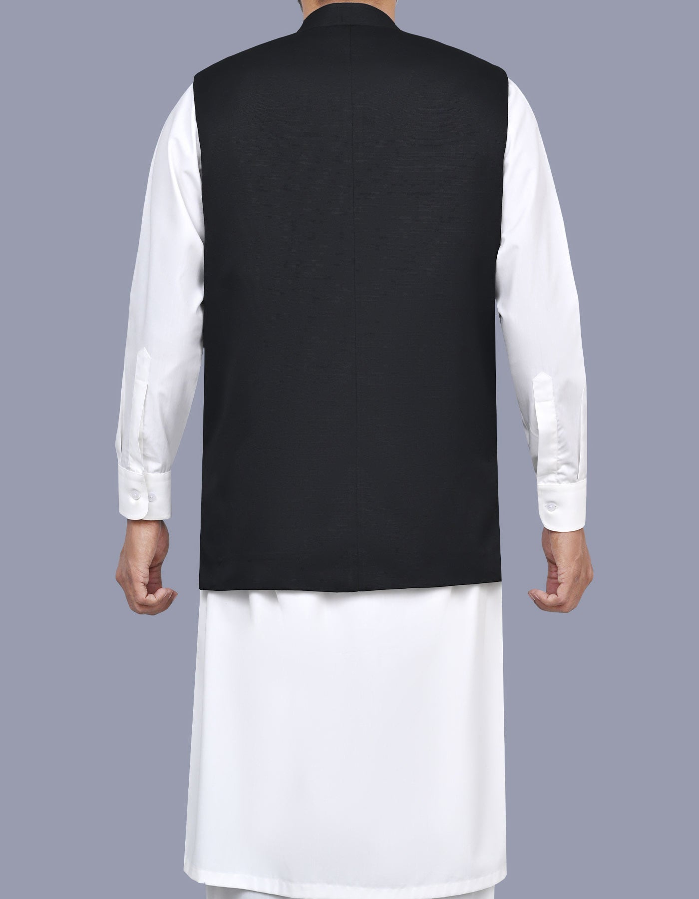 Black Texture Waist Coat WC2522-6S-40