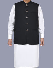 Black Texture Waist Coat WC2522-6S-34