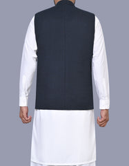 Navy Check Waist Coat WC2523-1C-40