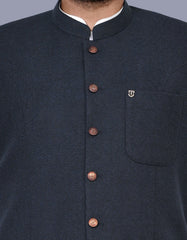 Navy Check Waist Coat WC2523-1S-36