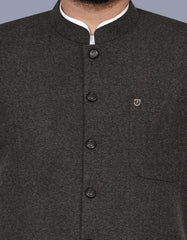 Charcoal Check Waist Coat WC2523-2C-36