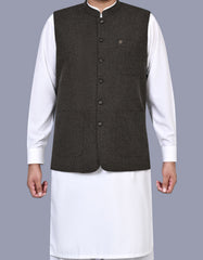 Charcoal Check Waist Coat WC2523-2S-34