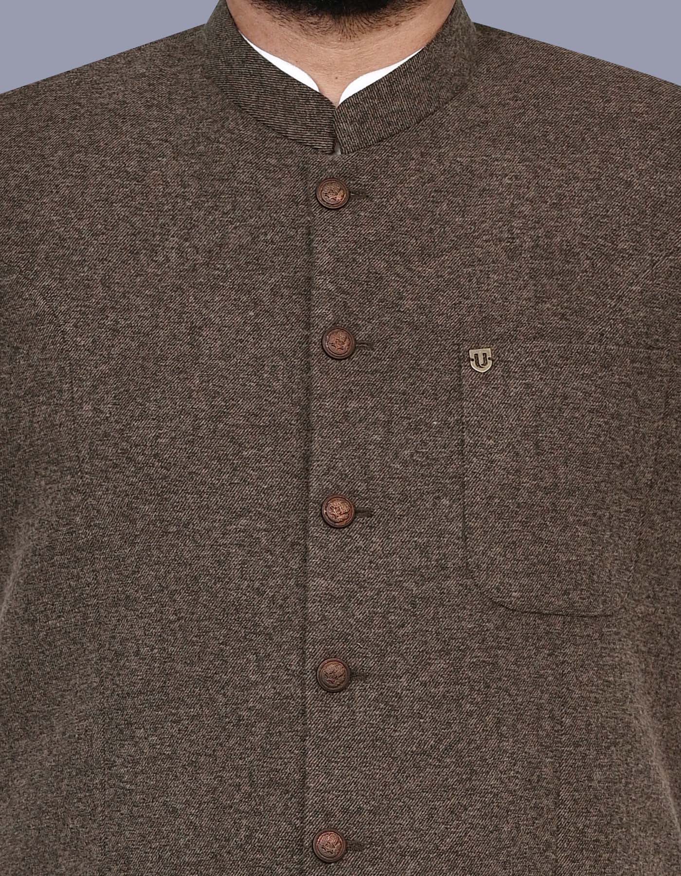 Brown Check Waist Coat WC2523-3C-36