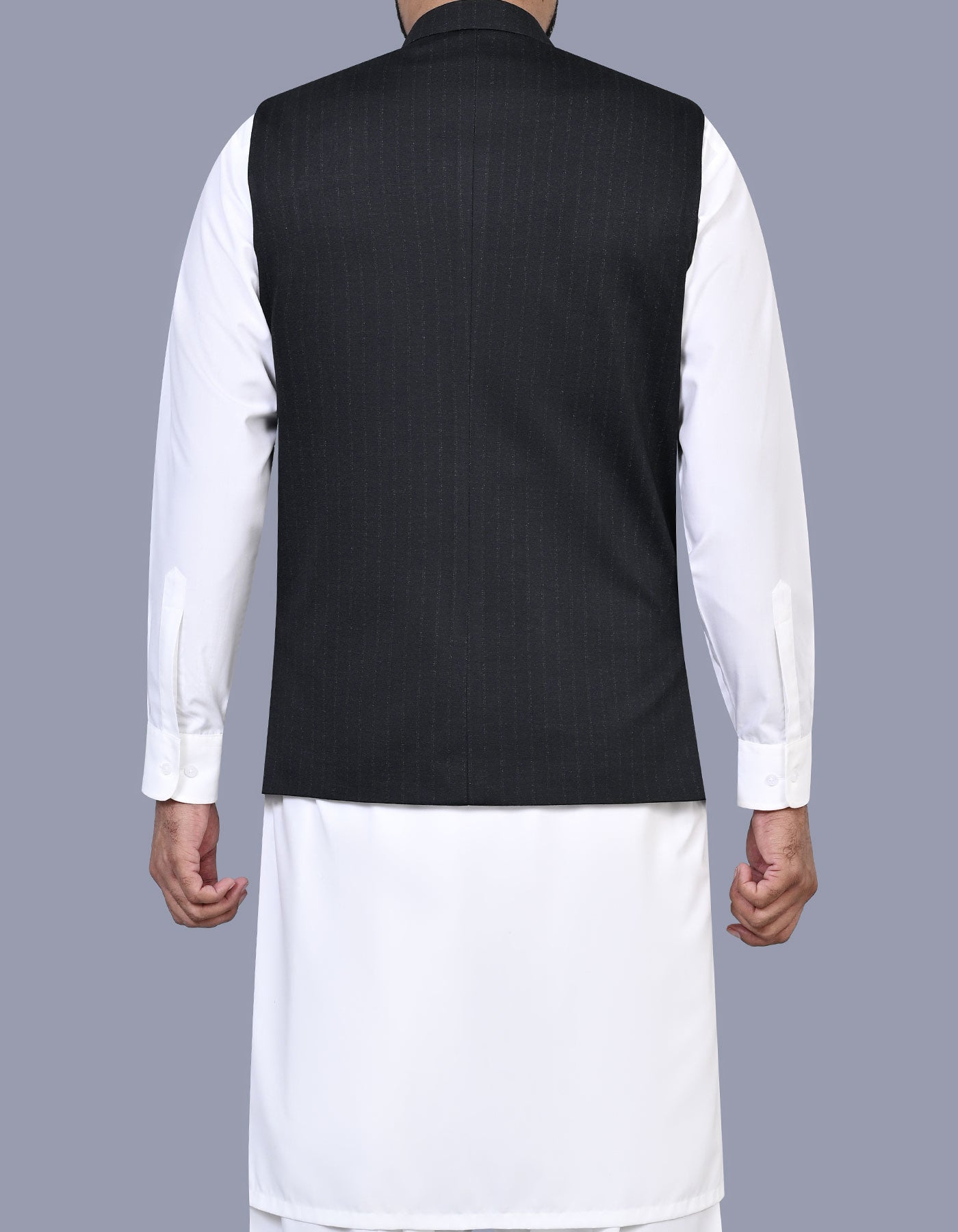 Black Stripe Waist Coat WC2524-1C-40