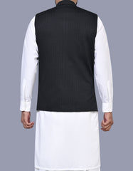 Black Stripe Waist Coat WC2524-1C-40