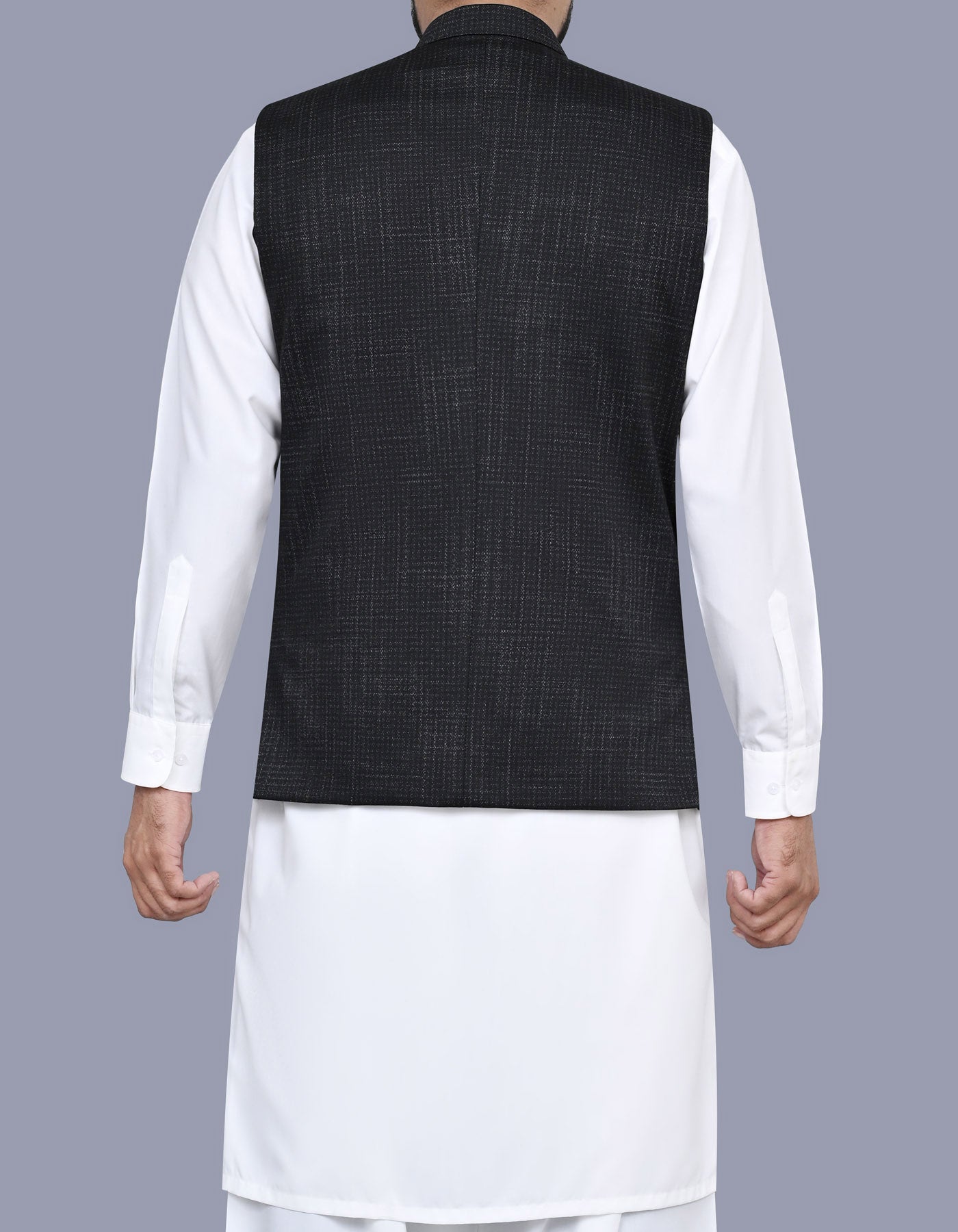 Black Printed Waist Coat WC2525-1C-40