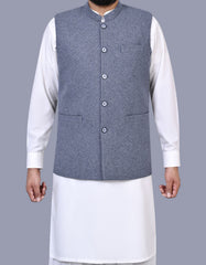 Grey Plain Waist Coat WC2526-1C-34