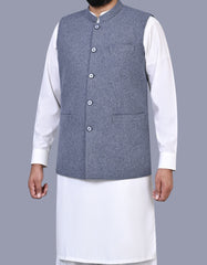 Grey Plain Waist Coat WC2526-1S-38