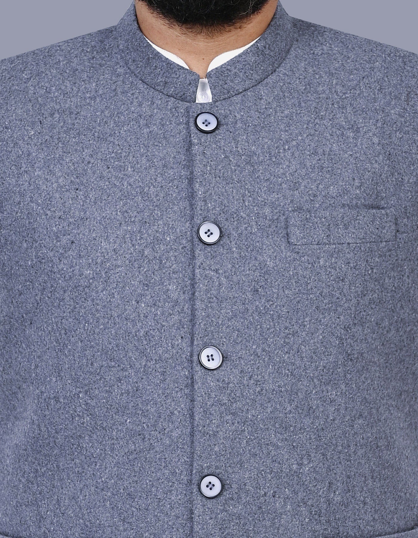 Grey Plain Waist Coat WC2526-1S-36