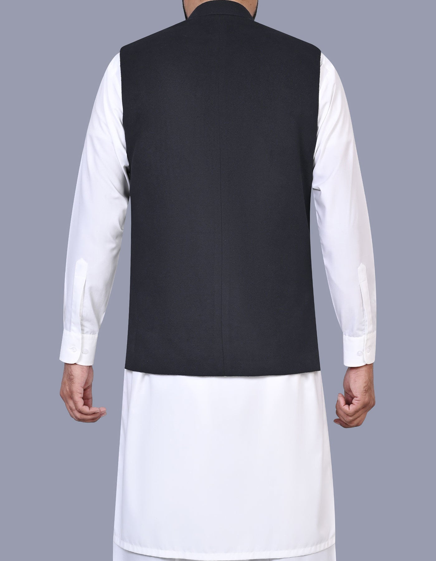 Black Plain Waist Coat WC2526-2S-40