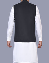 Black Plain Waist Coat WC2526-2S-40
